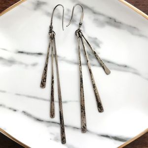 Vintage Silver Boho Dangle Earrings